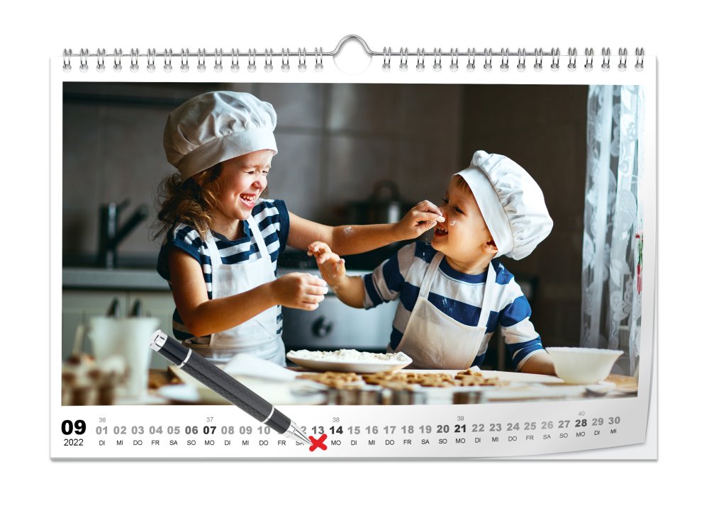 Fotokalender A4 Quer Digitaldruck