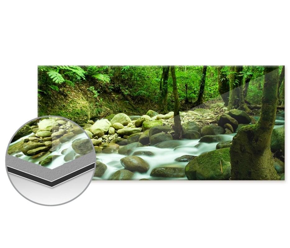 Poster auf Alu-Dibond hinter Acryl 30 x 80 Quer